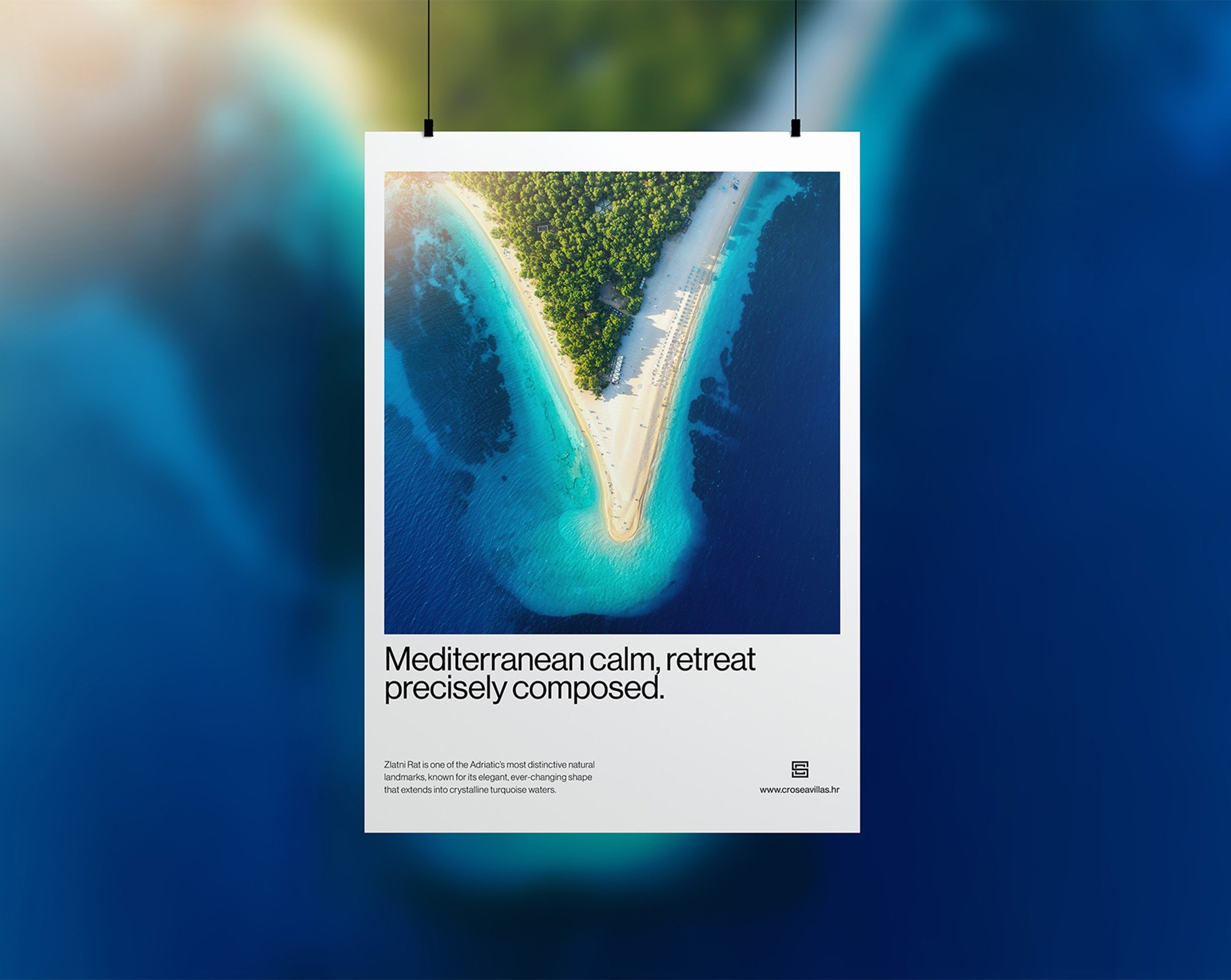 Cro Sea Villas visual identity β poster and print design Adriatic villa branding