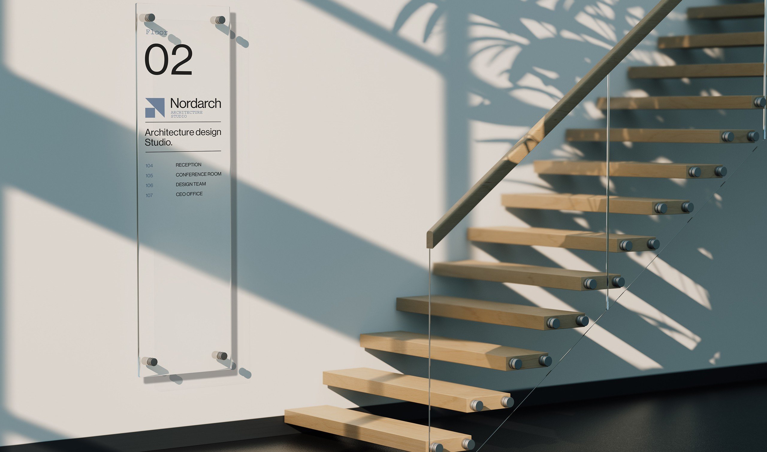 Nordarch Studio brand identity — architectural materials and branding collateral design