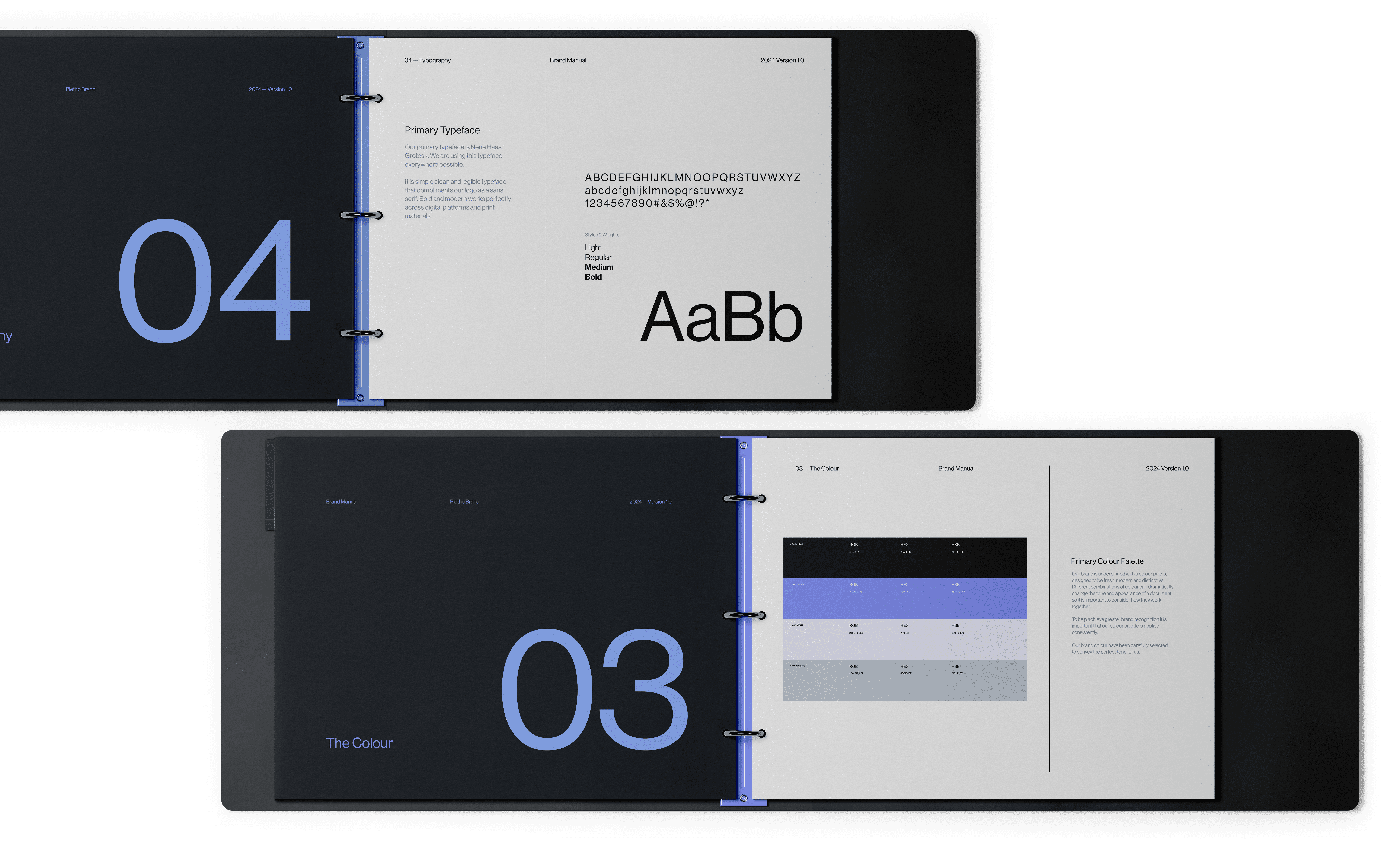 Pletho brand identity — UI design system digital product health technology 2023